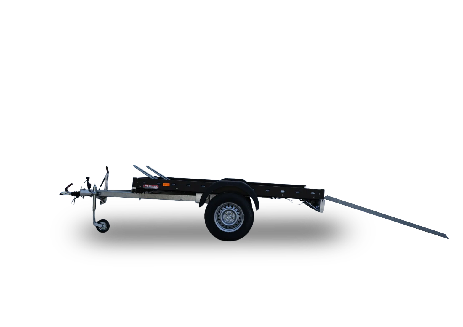 Seitenansicht Anhänger Motorradtransport