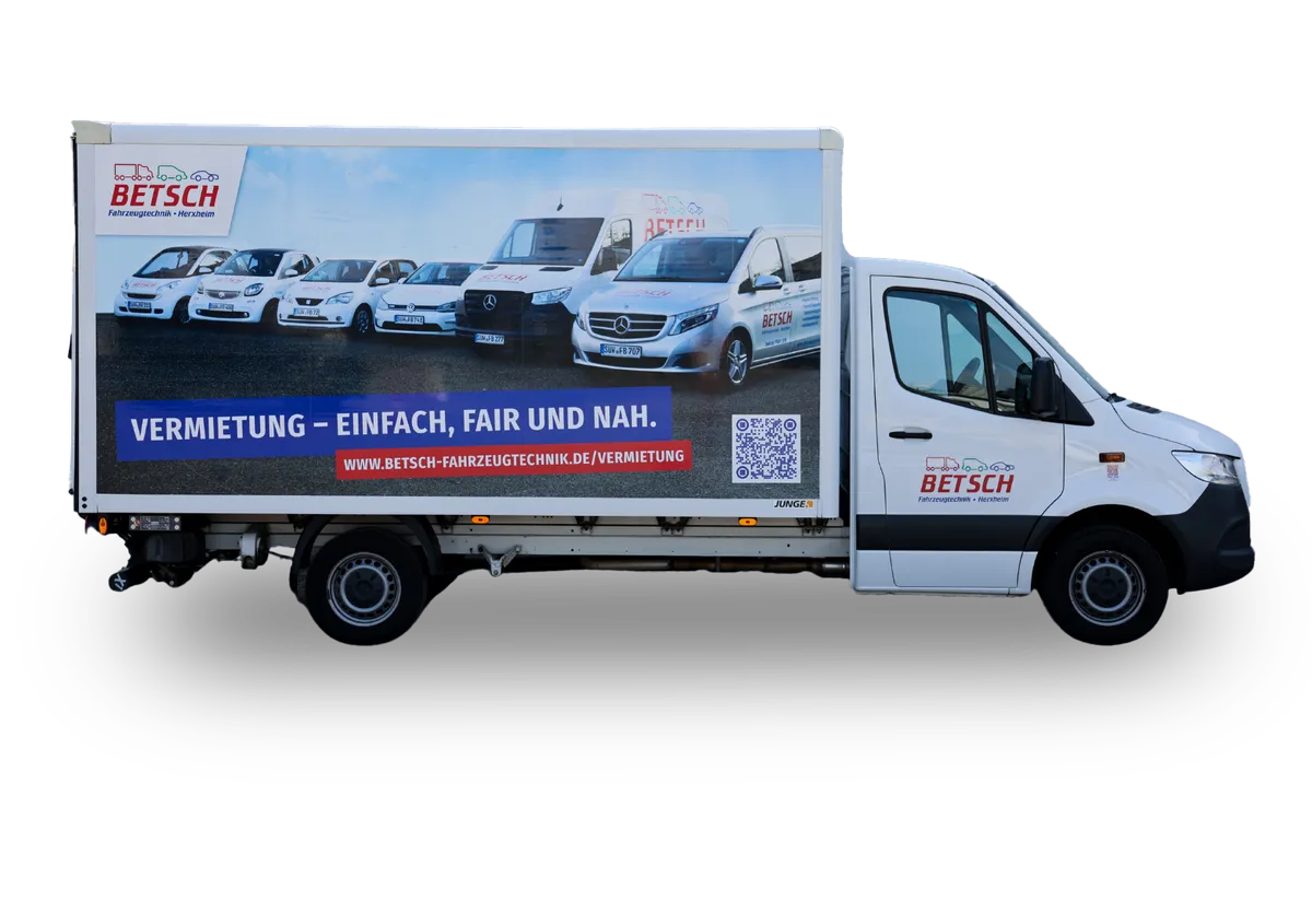 Seitenansicht des Fahrzeugs