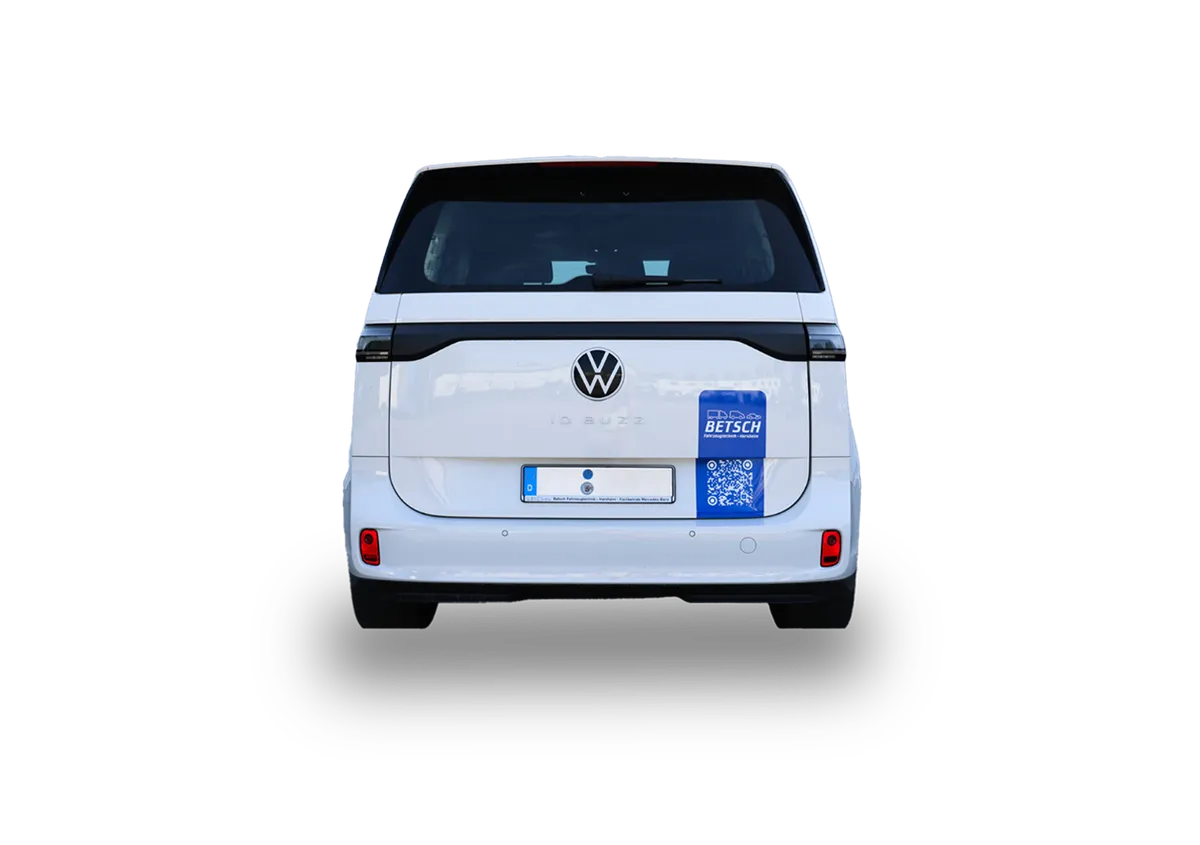 Rückansicht des Fahrzeugs