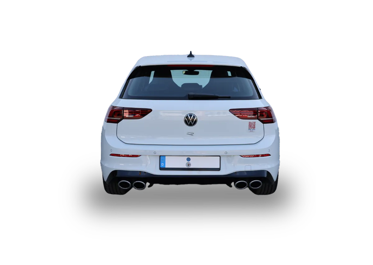 Rückansicht des Fahrzeugs
